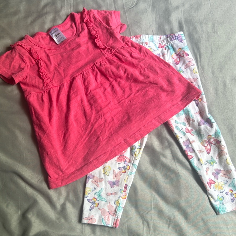 Carter’s Girl Tee and Legging Set - size 18 month